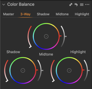 color balance tool capture one