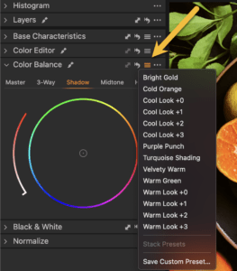 Color Balance Hamburger Icon